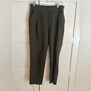 Mango MNG Pull On Trousers in Green Size Large Classic Minimalist Workwear